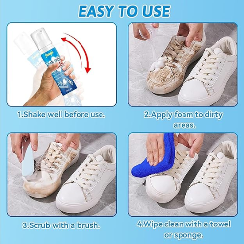 Picture of 3x Power Shoes Foam Cleaner powerful form Spotless Shine Biki Brand - NR Mart-2024 - Multicolor