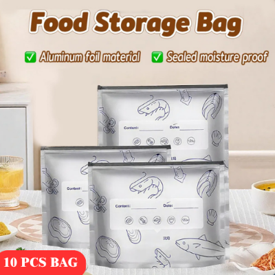 Picture of Aluminum Foil Food Bag Reusable Fresh-keeping Zip Lock Freezer Bag -  NR Mart-2024