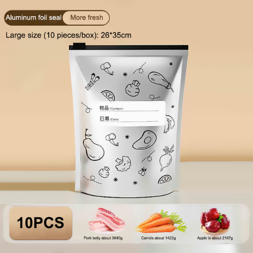 Picture of Aluminum Foil Food Bag Reusable Fresh-keeping Zip Lock Freezer Bag -  NR Mart-2024