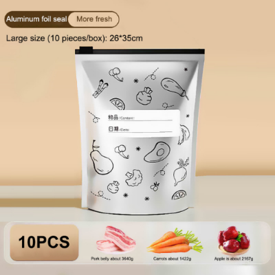 Picture of Aluminum Foil Food Bag Reusable Fresh-keeping Zip Lock Freezer Bag -  NR Mart-2024