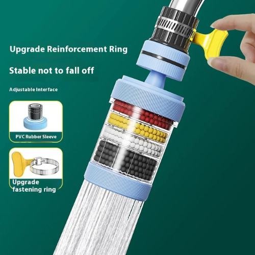 Picture of Universal Shower Faucet 6 Layers Faucet Water Filter Tap Purifier Splash-proof Water Saving Bubbler for Bathroom Home Kitchen_Best Rate - NR Mart-2024 - Multicolor