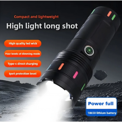 Picture of Original Sanford Super Bright Flashlight – White Laser LED (30000 Battery) - NR Mart-2024 - Multicolor