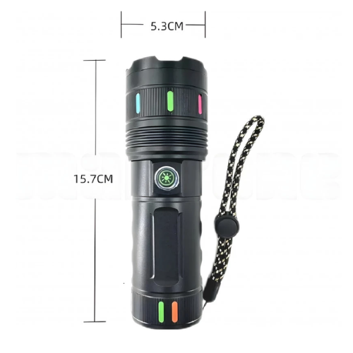 Picture of Original Sanford Super Bright Flashlight – White Laser LED (30000 Battery) - NR Mart-2024 - Multicolor