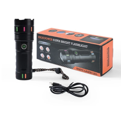 Picture of Original Sanford Super Bright Flashlight – White Laser LED (30000 Battery) - NR Mart-2024 - Multicolor