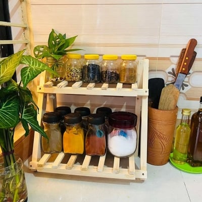 Picture of WOODEN DOUBLE LAYER ORGANIZER 
