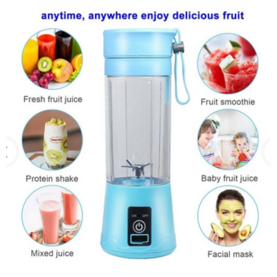 Picture of Portable Blender for shakes and smoothies, Cordless Personal Mini compact Blender Bottle, Travel Electric Juicer Cup, USB Rechargeable Mixer for Fruit Juice Protein-Multicolor