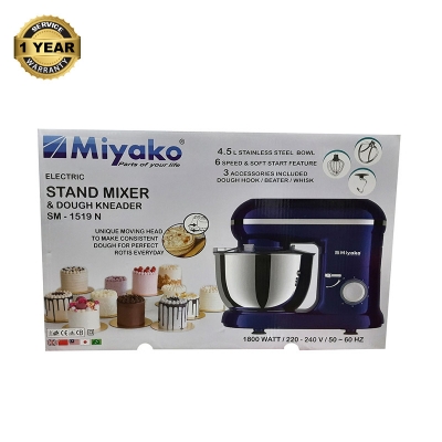 Picture of 4.5 Liter Miyako Electric Stand Mixer 1800Watt | SM-1519 N Multicolor