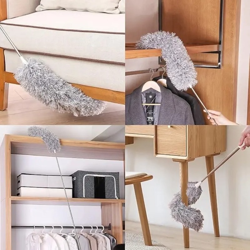 Picture of Flexible Duster for Fan Cleaning, Mop with Long Rod | Fan Cleaner Brush with Long Rod-Multicolor