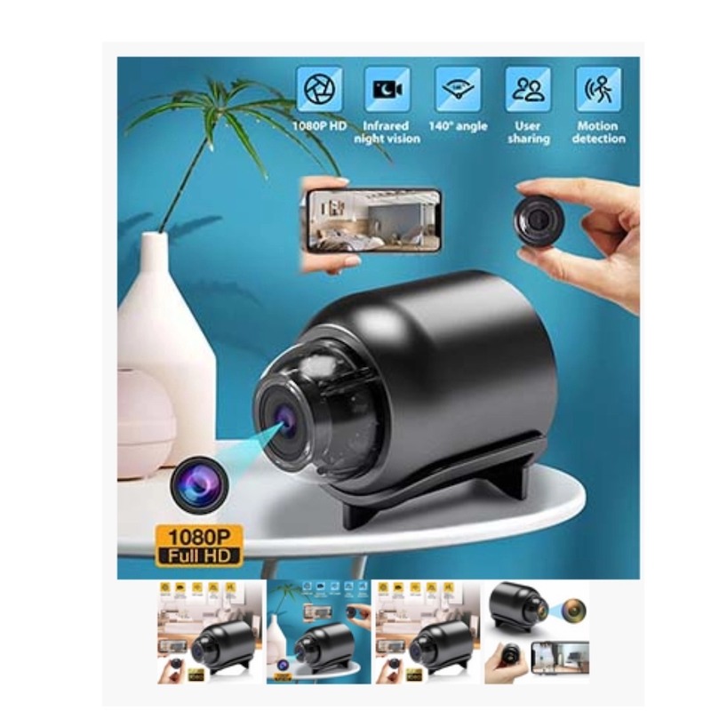 Picture of Rechargeable Mini Camera Wireless WiFi 1080P CCTV Indoor Outdoor MINI IP Camera Security Remote Control Surveillance Night Mobile Camera-Black