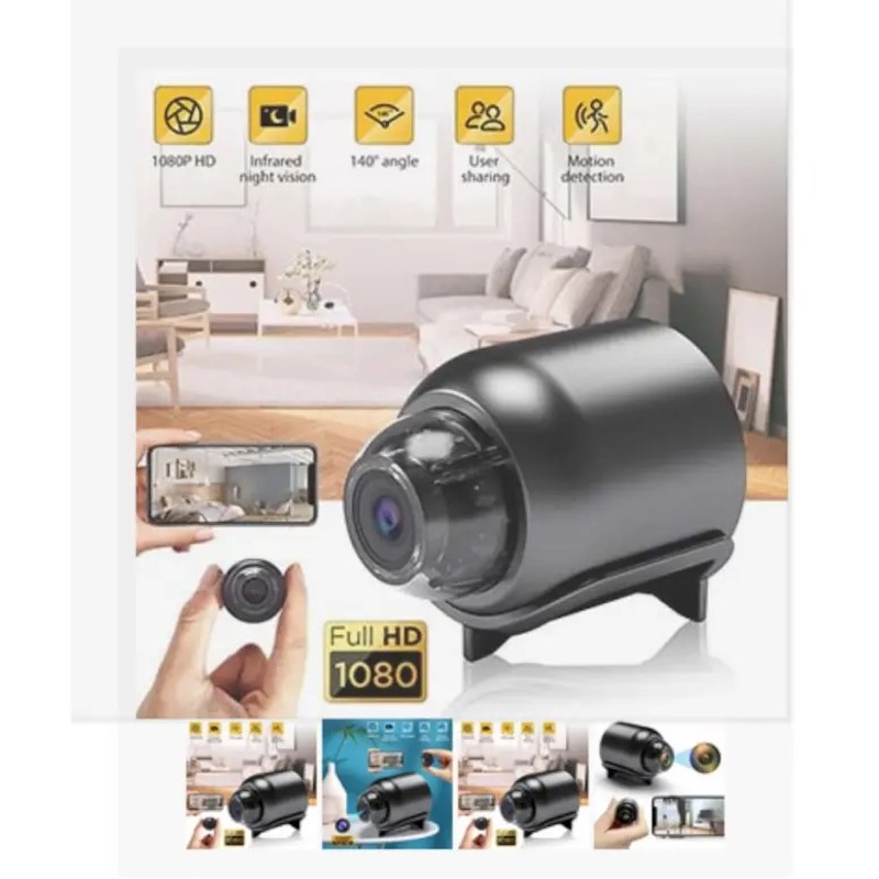 Picture of Rechargeable Mini Camera Wireless WiFi 1080P CCTV Indoor Outdoor MINI IP Camera Security Remote Control Surveillance Night Mobile Camera-Black