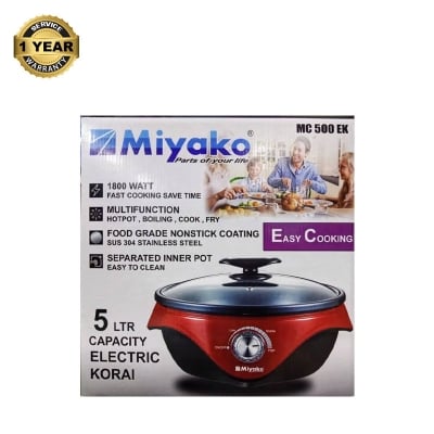 Picture of 5 Liter Miyako Electric Curry Cooker MC-500 EK | Miyako Electric Korai | Miyako Electric Multifunction Cooker | 1800 Watt Multicolor