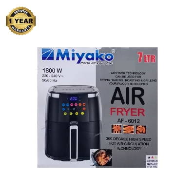 Picture of 7 Liter Miyako Air Fryer AF-6012 Digital Touch Control Panel Multicolor