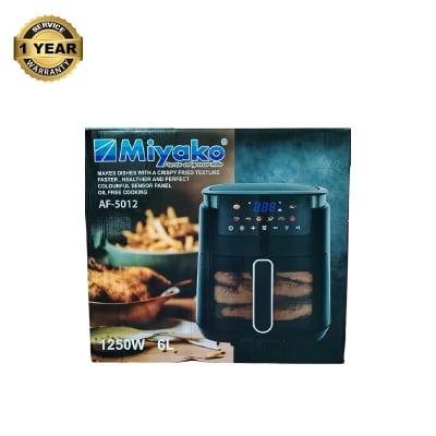 Picture of Miyako AF-5012 Auto cut off /resume when reach/ below preset temperature Air Fryer 6 liter Black