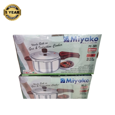 Picture of 5 Liter MIYAKO Stainless Steel Pressure Cooker PC-501 INDUCTION BOTTOM Multicolor