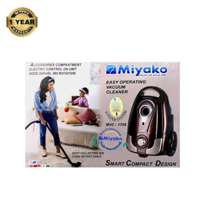 Picture of Miyako 1.5L Vacuum Cleaner MVC-1707 / 1708 SMART COMPACT DESIGN 1400 WATT 