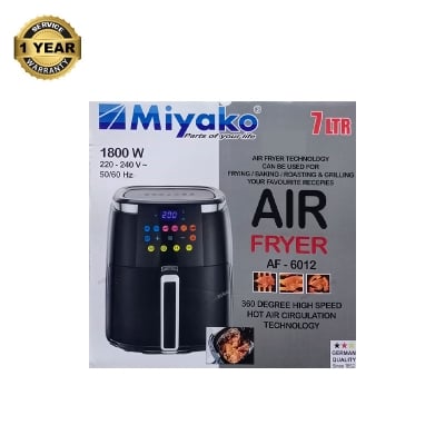 Picture of Miyako 7 Liter Air Fryer AF-6012 Digital Touch Control Panel Multicolor