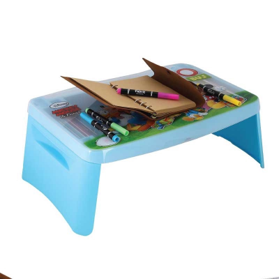 Picture of Folding Baby Study Desk with Storage Portable Study - Laptop Table-Blue, Pink