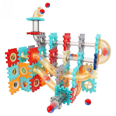 Picture of Unique Pipeline Rolling Ball Building Blocks 125 PCS Set