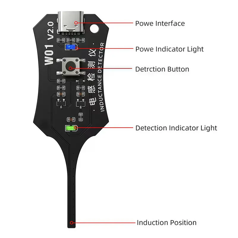 Picture of Motherboard Coil Tester Inductor Detector Tool for PC Repair Electromagnetic Induction Quick Fault Check Multicolor similar RELIFE XA5 OSW-01 