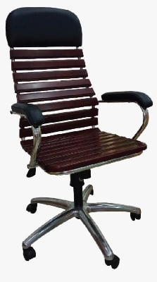 Picture of Wooden & SS Presidential Revolving Chair (Brown)