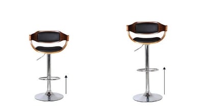 Picture of Adjustable Height Swivel High Quality Bar Stools (Maroon)