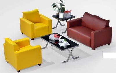 Picture of Four Seater Comfortable Sofa With Arm (Yellow)