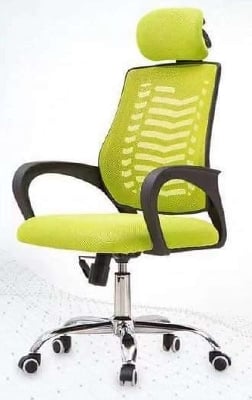 Picture of Headrest Revolving Chair - Yellow (Yellow)
