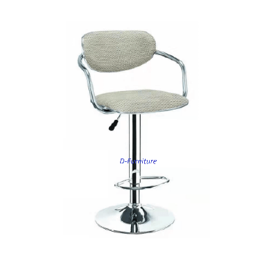 Picture of White SS Steel Bar Brown Stool (White)