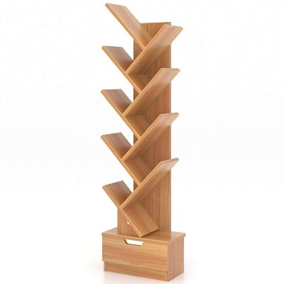 Picture of Crees Cross Book Shelf - Melamine Board (Brown)