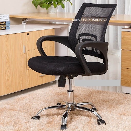 Picture of Revolving Chair Stainless Still - Black ()