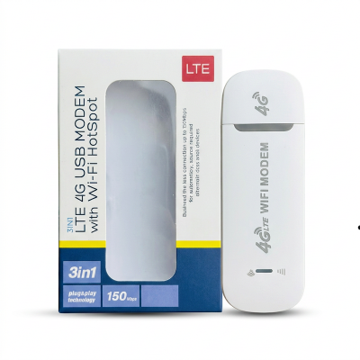 Picture of Portable LTE 4G High Speed 150Mbps Wi-Fi Dongle White 