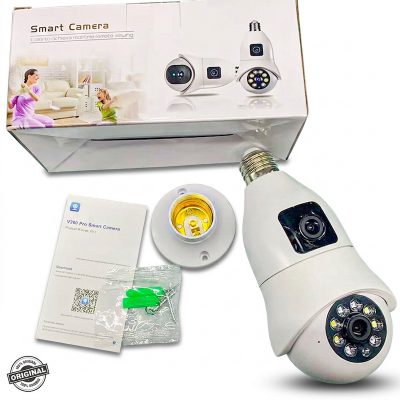 Picture of CP009 Dual Lens Bulb Ip Camera White 