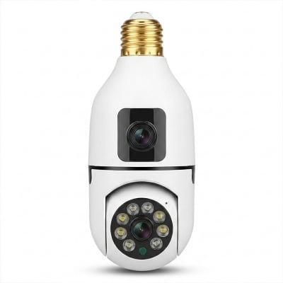 Picture of Dual lens Bulb Ip Camera V380 White 