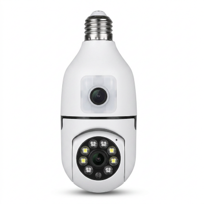 Picture of Q21 Dual Lens Bulb Ip Camera V380 IP CCTV White 