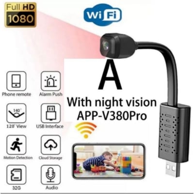 Picture of Q37 Full Night Vision USB Ip Camera Black 