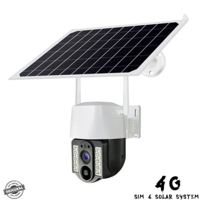Picture of Q41 Solar & 4G Sim System Day Night Colour PTZ Ip Camera White 