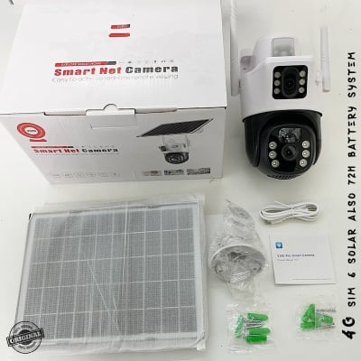 Picture of Q43 Dual Lens Solar & 4G sim System PTZ Ip Camera White 