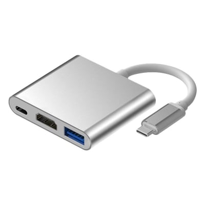 Picture of Type C to HDMI Type C PD USB3.1 2K/4K Adapter Converter Cable HD 1080P 3 in 1 Type C Hub Docking Station  