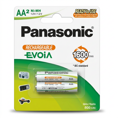 Picture of Panasonic Rechargeable AAA 800 MAH Multicolor 