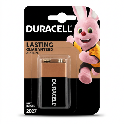 Picture of Duracell Alkaline 9V Battery Pack Of 2 Mn1604 Multicolor 