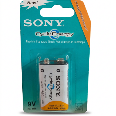 Picture of Sony 9V Rechargeable Battery 450 mAh Multicolor 
