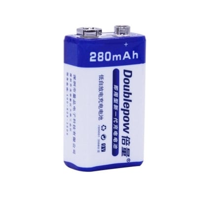 Picture of Doublepow 9V Rechargeable Battery 280mAh Large Capacity 6F22 Ni-MH Battery for Multimeter Charging Battery DIY Multicolor 
