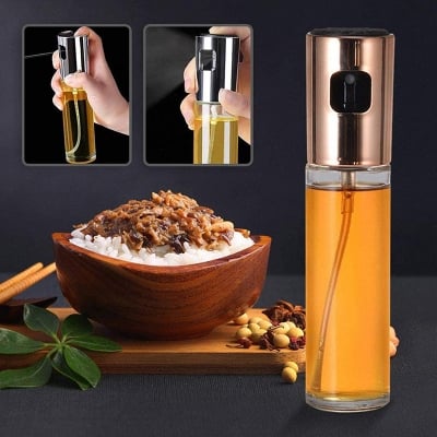 Picture of Oil Sprayer for Cooking, Kmeivol Olive Oil Sprayer Mister, 100ml Food-Grade Olive Oil Sprayer, Olive Oil Spray with Extended Nozzle, Multi-purpose Oil Spray Bottle for Cooking, Roasting, BBQ, Baking Multicolor 