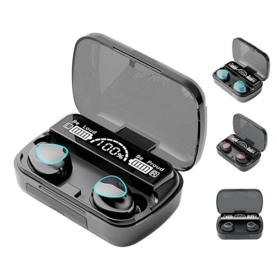 Picture of NEWEST M10 TRUE WIRELESS HEADSET WITH DIGITAL INDICATOR V5.1 - Bluetooth Headphone Black 
