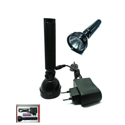 Picture of JY-Super JY-8970 Long Life Flashlight-Rechargeable LED Torch RRI Black 