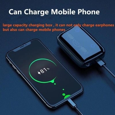 Picture of M19-19 Earbuds TWS Wireless Bluetooth 5.1 Headset Touch Control Black 