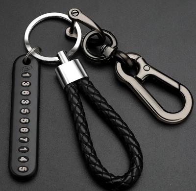 Picture of Key Ring with Anti-Lost Number Display Black