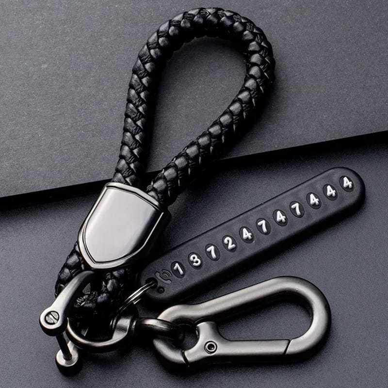Picture of Fashion Car Key Ring with Phone Number Plate Black