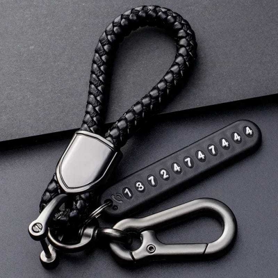 Picture of Modern Car Pendant Anti-Lost Key Chain Black