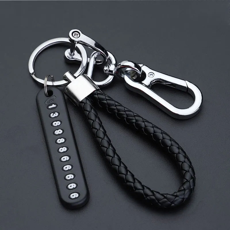Picture of Key Ring with Smart Number Plate Tag Black